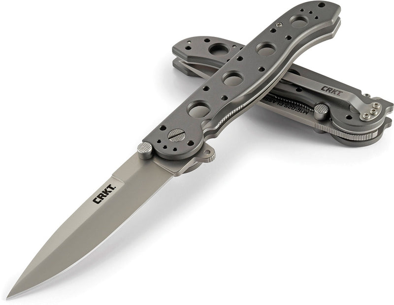 CRKT M16 Linerlock Folding Knife 3.5" AUS-8 Steel Blade Gray Aluminum Handle 03S -CRKT - Survivor Hand Precision Knives & Outdoor Gear Store