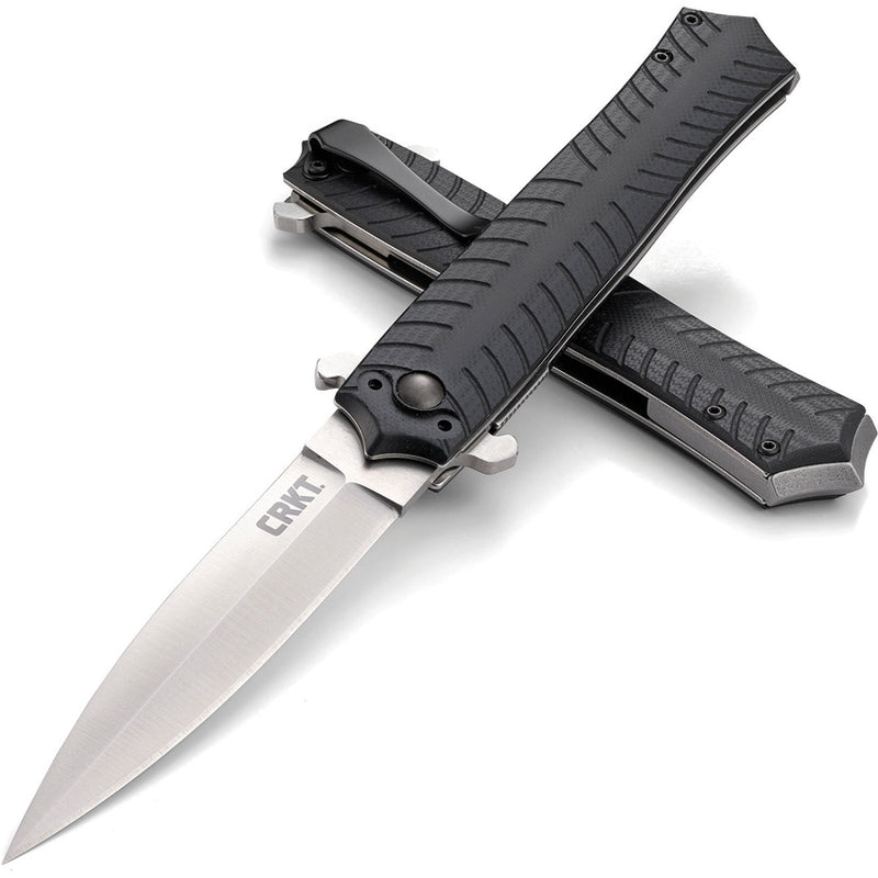 CRKT Xolotl Linerlock Folding Knife 3.63" Stainless Steel Blade Black G10 Handle 2265 -CRKT - Survivor Hand Precision Knives & Outdoor Gear Store