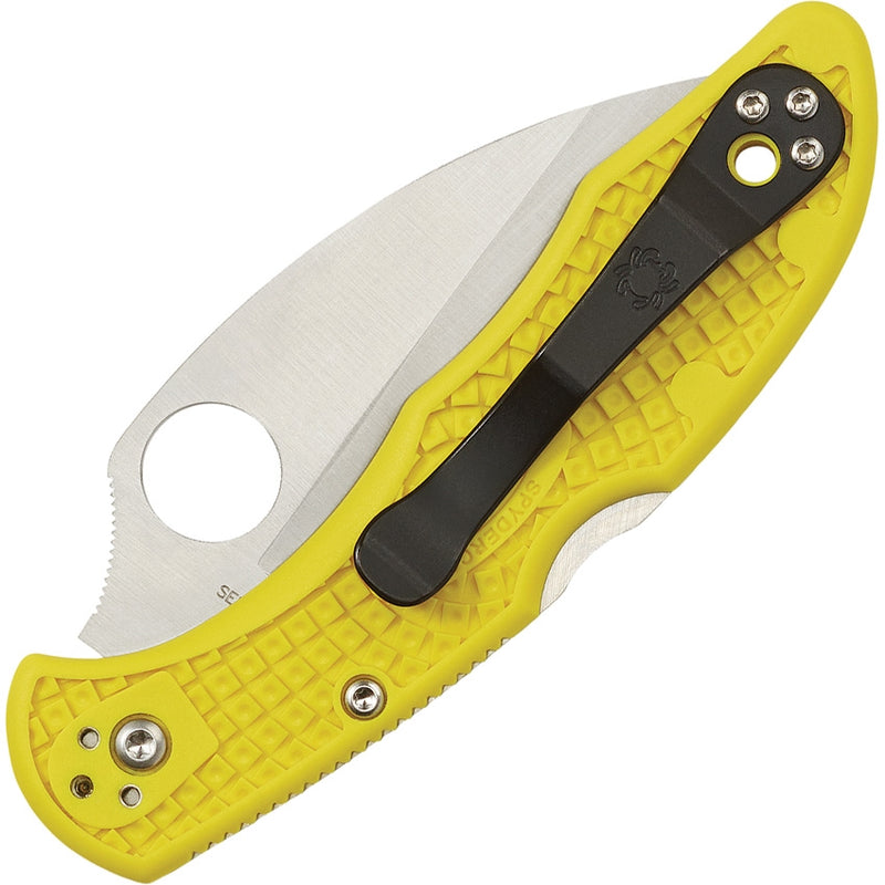 Spyderco Salt 2 Lockback Folding Knife 3" H1 Steel Wharncliffe Blade Yellow Texture FRN Handle 88SWCYL2 -Spyderco - Survivor Hand Precision Knives & Outdoor Gear Store