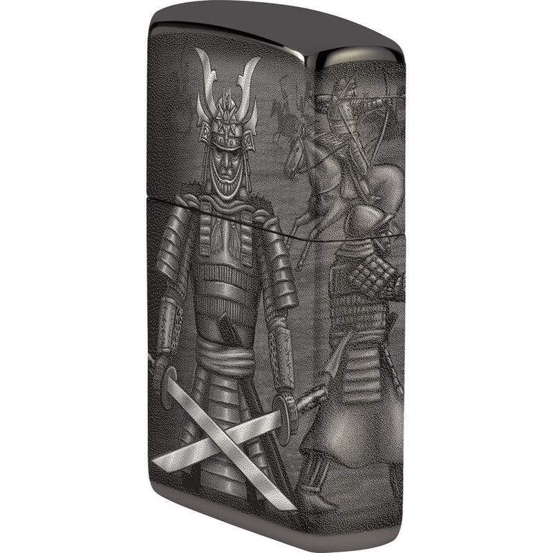 Zippo Knight Fight Lighter Black Ice All Metal Construction Dimensions: 1.44" x 2.25" 17127 -Zippo - Survivor Hand Precision Knives & Outdoor Gear Store