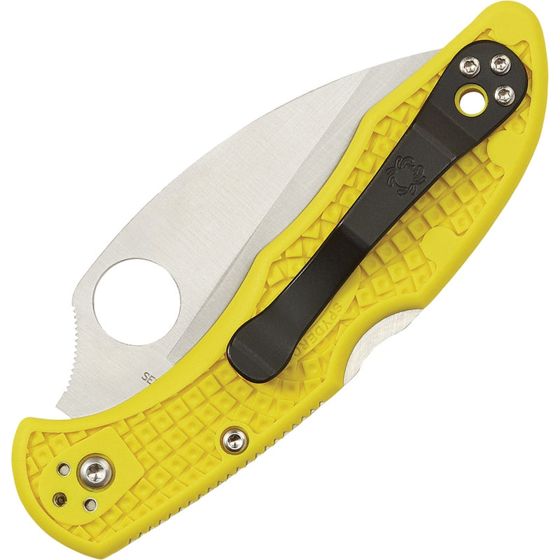 Spyderco Salt 2 Lockback Folding Knife 3" H1 Steel Blade Yellow FRN Handle 88PWCYL2 -Spyderco - Survivor Hand Precision Knives & Outdoor Gear Store