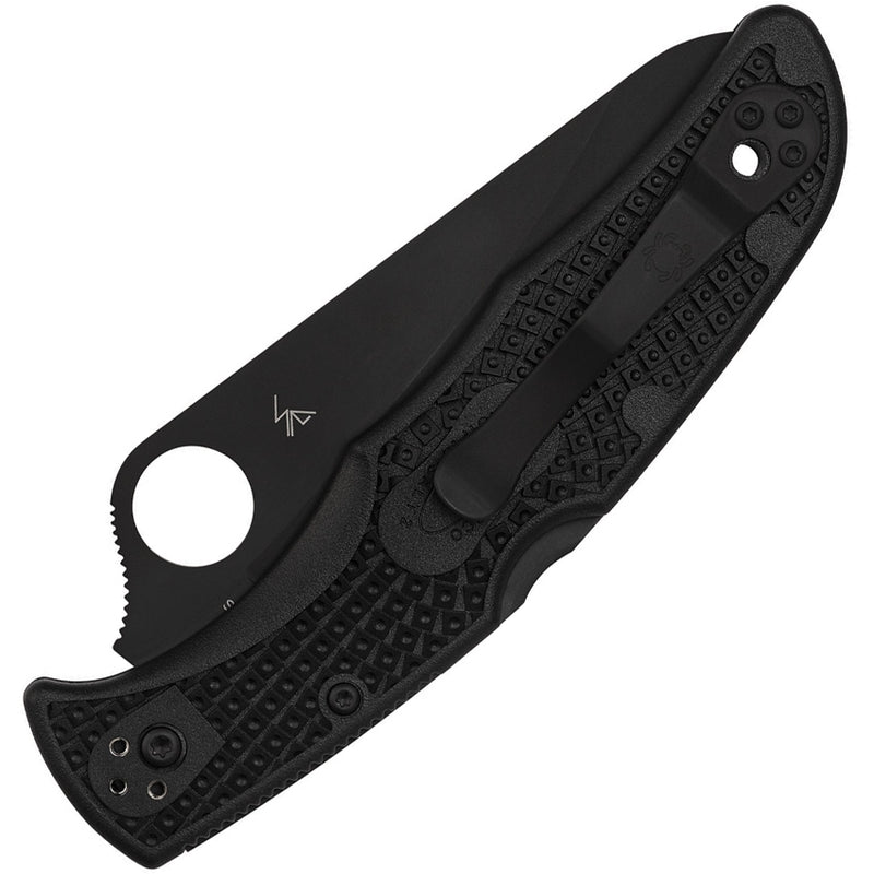 Spyderco Pacific Salt 2 Lockback Folding Knife 3.75" H1 Steel Blade Black Bi-Directional Texture FRN Handle 91PBBK2 -Spyderco - Survivor Hand Precision Knives & Outdoor Gear Store