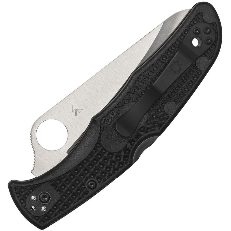 Spyderco Pacific Salt 2 Lockback Folding Knife 3.75" H1 Steel Serrated Blade Black Bi-Directional Texture FRN Handle 91SBK2 -Spyderco - Survivor Hand Precision Knives & Outdoor Gear Store