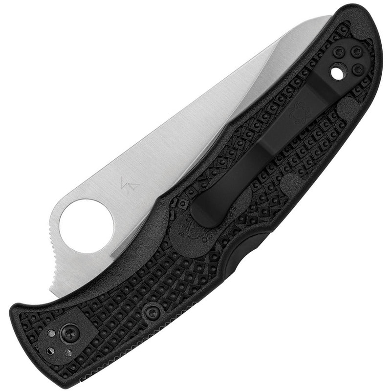 Spyderco Pacific Salt 2 Lockback Folding Knife 3.88" H1 Steel Blade Black Bi-Directional Texture FRN Handle 91PBK2 -Spyderco - Survivor Hand Precision Knives & Outdoor Gear Store