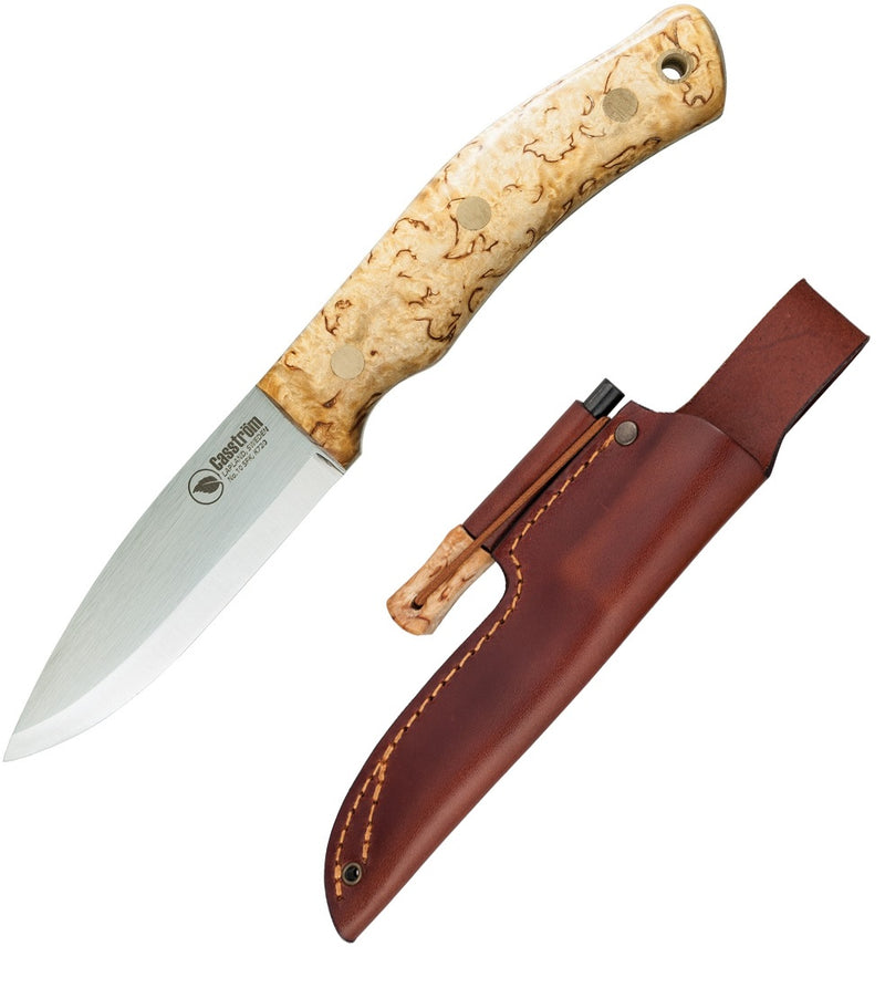 Casstrom No.10 Forest Fixed Knife 3.88" Bohler K720 Steel Blade Curly Birch Handle I13124 -Casstrom - Survivor Hand Precision Knives & Outdoor Gear Store