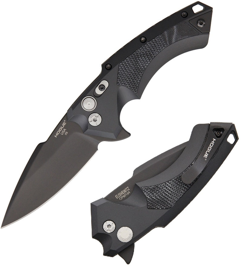 Hogue X5 Button Lock Folding Knife 3.75" CPM 154 Steel Blade Aluminum / G-Mascus G-10 Handle 34579 -Hogue - Survivor Hand Precision Knives & Outdoor Gear Store