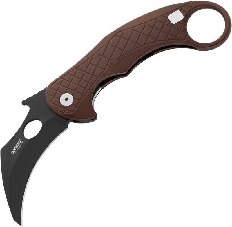 LionSTEEL L.E.ONE Folding Knife 3.25" CPM MagnaCut Steel Blade Brown Aluminum Handle TLE1AEB -LionSTEEL - Survivor Hand Precision Knives & Outdoor Gear Store