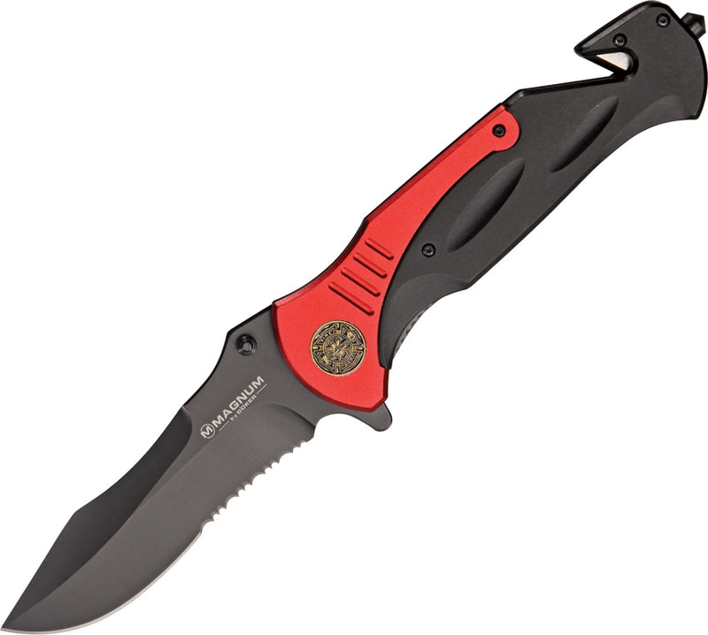 Boker Rescue Linerlock Folding Knife 4.25" 440 Steel Blade Aluminum Handle -Boker - Survivor Hand Precision Knives & Outdoor Gear Store