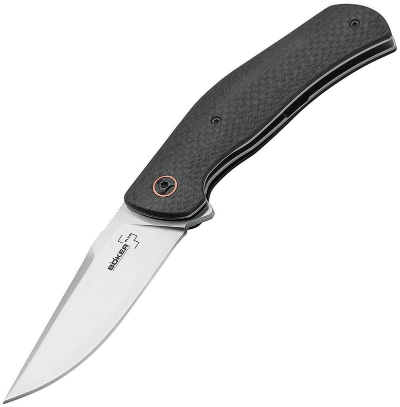 Boker Plus Roundhouse Folding Knife 3.75" D2 Tool Steel Blade Carbon Fiber Handle -Boker - Survivor Hand Precision Knives & Outdoor Gear Store