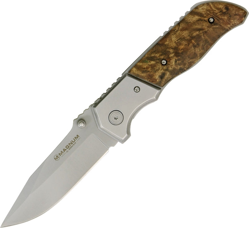 Boker Magnum Forest Ranger Folding Knife 4" 440 Steel Blade Burl Wood Handle -Boker - Survivor Hand Precision Knives & Outdoor Gear Store