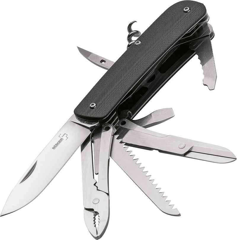 Boker Plus Tech Tool City 4 Pocket Knife 2.75" Sandvik 12C27 Steel Blades Black G10 Handle 01BO806 -Boker Plus - Survivor Hand Precision Knives & Outdoor Gear Store