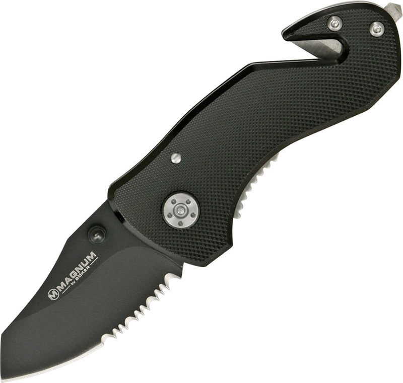 Boker Magnum Compact Rescue Folding Knife 1.88" 440 Steel Blade Aluminum Handle -Boker - Survivor Hand Precision Knives & Outdoor Gear Store