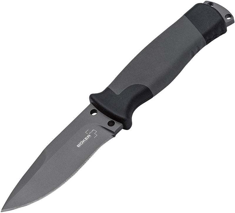 Boker Plus Outdoorsman Fixed Knife 3.75" 12C27 Sandvik Steel Full Tang Blade Black TPR Handle 02BO004 -Boker Plus - Survivor Hand Precision Knives & Outdoor Gear Store