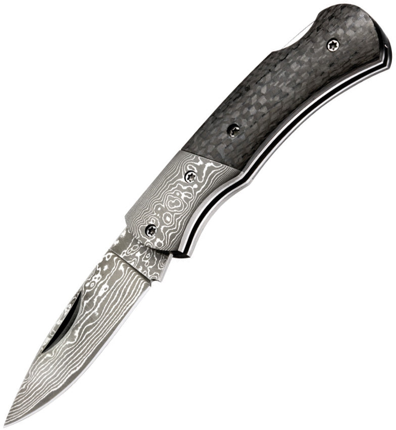 Boker Magnum DC Lockback Folding Knife 2.38" Damascus Steel Blade Carbon Fiber Handle -Boker - Survivor Hand Precision Knives & Outdoor Gear Store