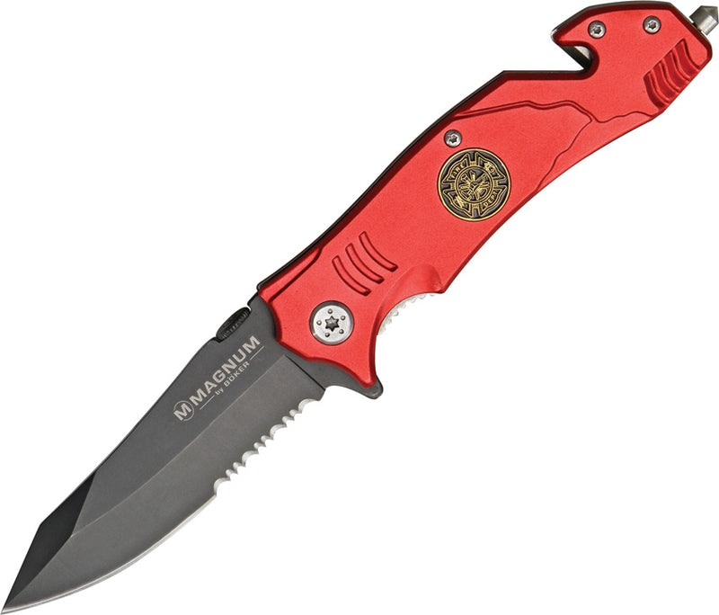 Boker Rescue Linerlock Folding Knife 3.38" 440 Steel Blade Aluminum Handle -Boker - Survivor Hand Precision Knives & Outdoor Gear Store