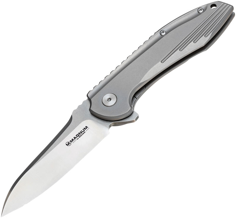 Boker Magnum Quantum Folding Knife 3.5" 440A Steel Blade Stainless Handle -Boker - Survivor Hand Precision Knives & Outdoor Gear Store