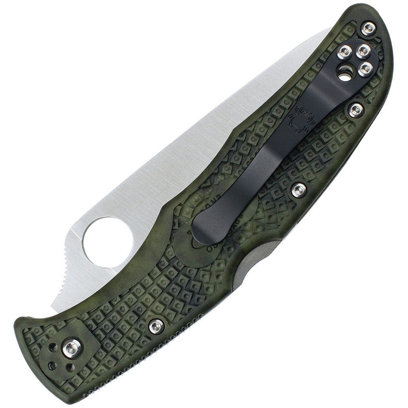 Spyderco Endura 4 Lockback Folding Knife 3.75" VG-10 Steel Blade Zome Green Textured FRN Handle 10ZFPGR -Spyderco - Survivor Hand Precision Knives & Outdoor Gear Store