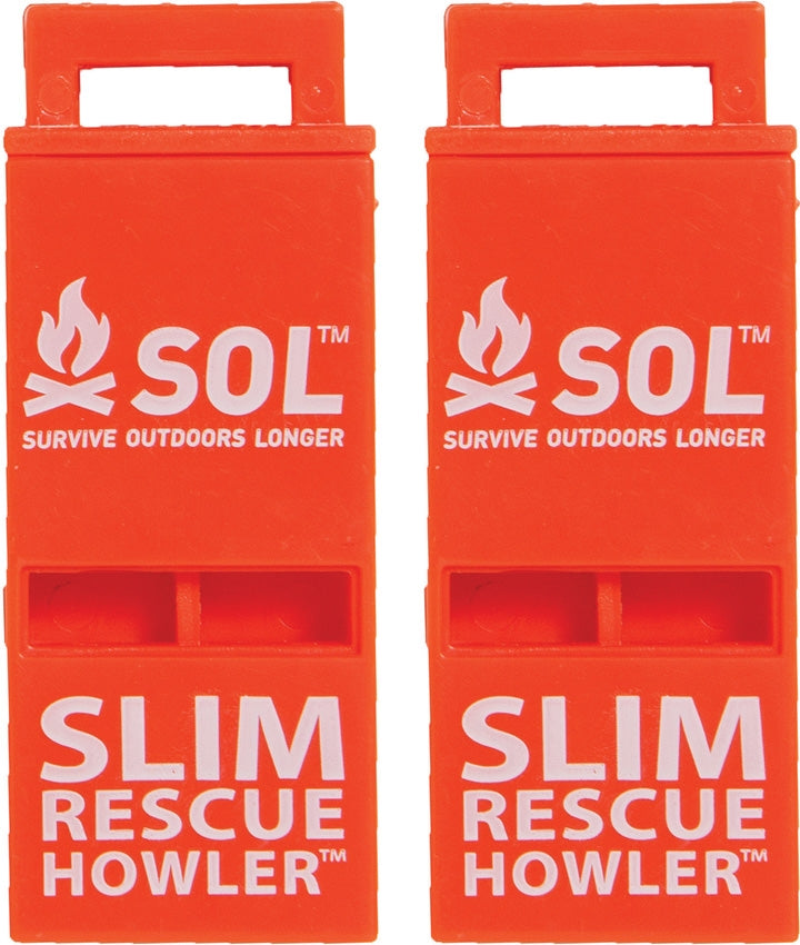 Adventure Medical Slim Rescue Howler Whistle Orange 100Db Fail Safe Ultra-Light Survival AD0010 -Adventure Medical - Survivor Hand Precision Knives & Outdoor Gear Store