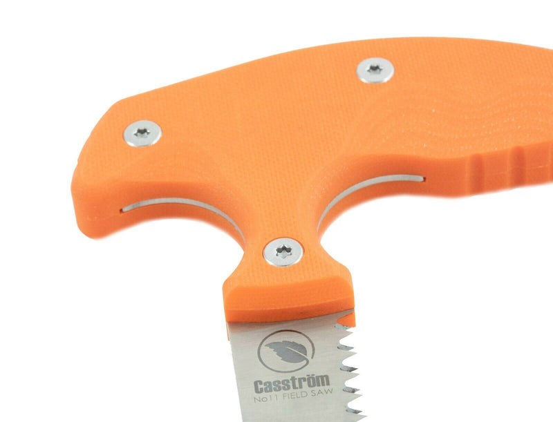 Casstrom No.11 Field Saw Fixed Knife 4.25" Stainless Steel Blade Orange G10 Handle I133116 -Casstrom - Survivor Hand Precision Knives & Outdoor Gear Store