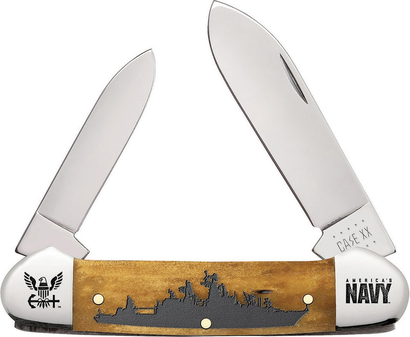 Case XX Cutlery Navy Canoe Pocket Knife Surgical Steel Blades Antique Bone Handle 17720 -Case Cutlery - Survivor Hand Precision Knives & Outdoor Gear Store