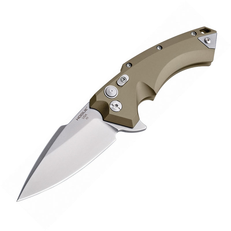 Hogue X5 Button Lock Folding Knife 3.5" CPM-154 Steel Blade Aluminum Handle 34574 -Hogue - Survivor Hand Precision Knives & Outdoor Gear Store