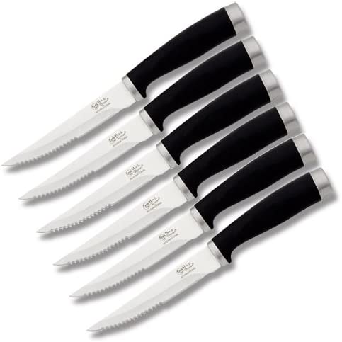 Hen & Rooster International 6 Pc Steak Kitchen Knife 4.5" Set Carbon Steel Blades Synthetic Handles I039 -Hen & Rooster - Survivor Hand Precision Knives & Outdoor Gear Store