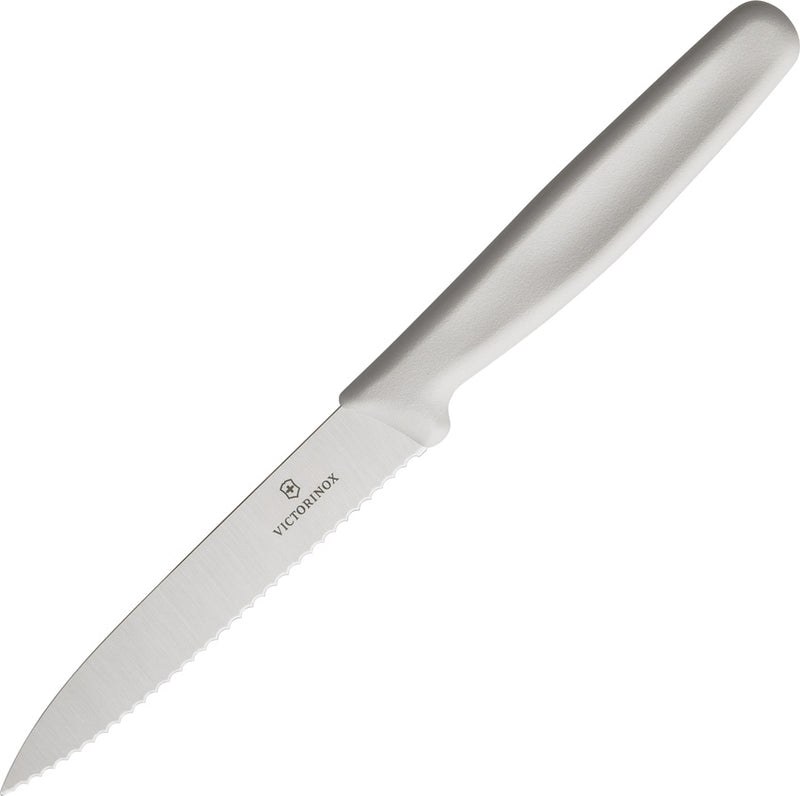 Victorinox Utility Knife 4" Serrated Stainless Blade White Polypropylene Handle 67737 -Victorinox - Survivor Hand Precision Knives & Outdoor Gear Store
