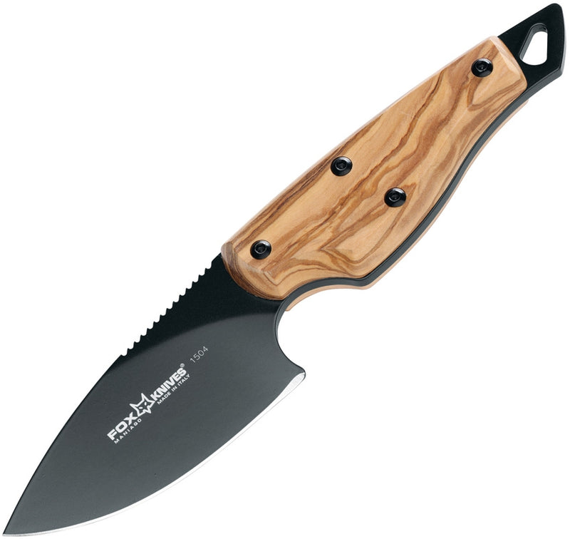 Fox Euro Hunter Fixed Knife 3.5" N690 Steel Full Tang Blade Olive Wood Handle 1504OL -Fox - Survivor Hand Precision Knives & Outdoor Gear Store