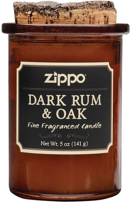 Zippo Spirit Candle Dark Rum/Oak 5oz Soy Wax Blend 10% Fragrance Load Cotton Wick 70007 -Zippo - Survivor Hand Precision Knives & Outdoor Gear Store