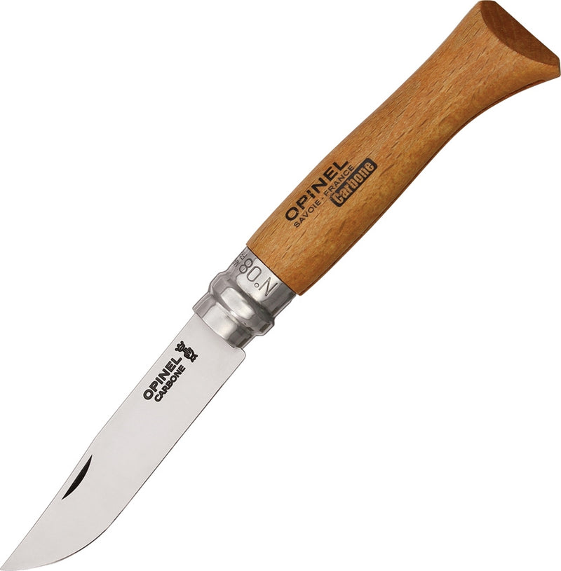 Opinel VRN No 8 Folder Folding Knife High Carbon Steel Blade Beech Wood Handle 13080 -Opinel - Survivor Hand Precision Knives & Outdoor Gear Store