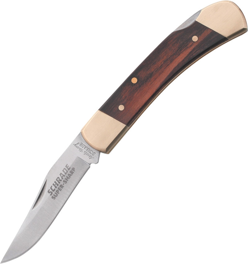 Uncle Henry Schrade Smoky Folding Knife Stainless Blade Wood Handle w/Brass LB5 -Schrade - Survivor Hand Precision Knives & Outdoor Gear Store