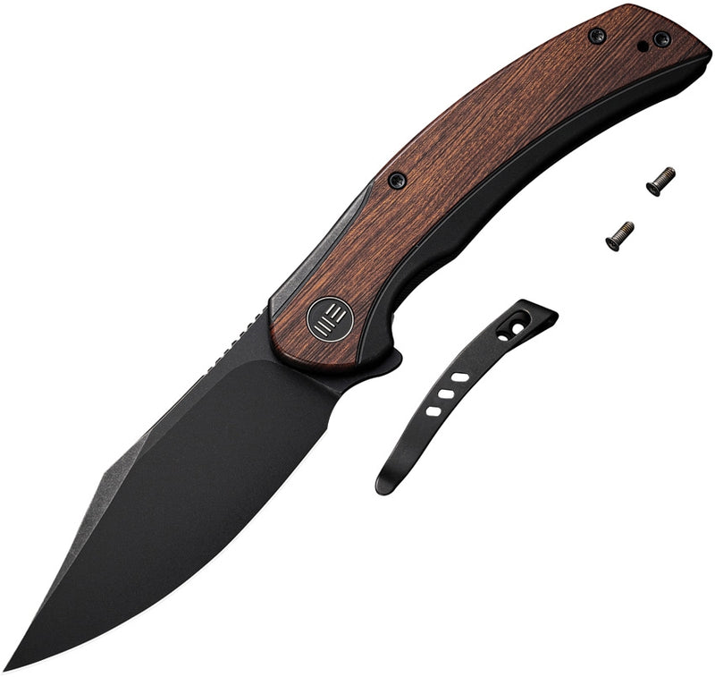 We Knife Co Snick Folding Knife 3.47" CPM 20CV Steel Blade Titanium/Wood Handle 19022F3 -We Knife Co - Survivor Hand Precision Knives & Outdoor Gear Store