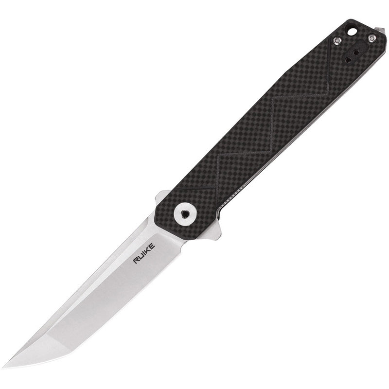 RUIKE P127 Linerlock Folding Knife 3.75" Sandvik 14C28N Steel Tanto Blade Carbon Fiber Handle P127CB -RUIKE - Survivor Hand Precision Knives & Outdoor Gear Store