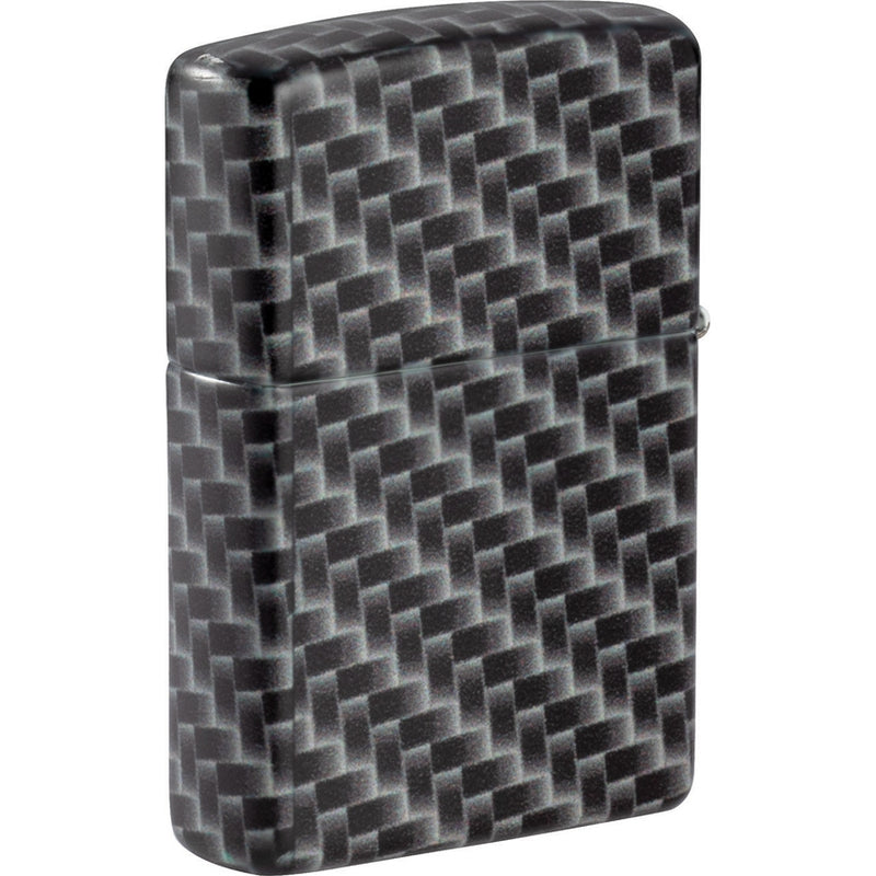 Zippo Carbon Fiber Design Lighter 540 Color Process All Metal Dimensions: 1.44" x 2.25" 17498 -Zippo - Survivor Hand Precision Knives & Outdoor Gear Store