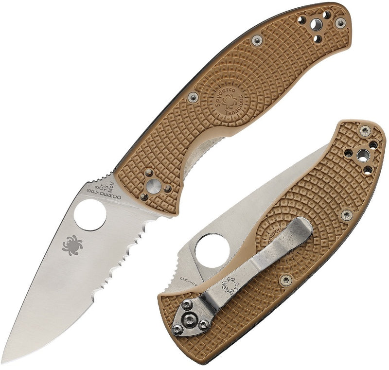 Spyderco Tenacious Linerlock Folding Knife 3.38" 8Cr13MoV Steel Blade FRN Handle 122PSTN -Spyderco - Survivor Hand Precision Knives & Outdoor Gear Store