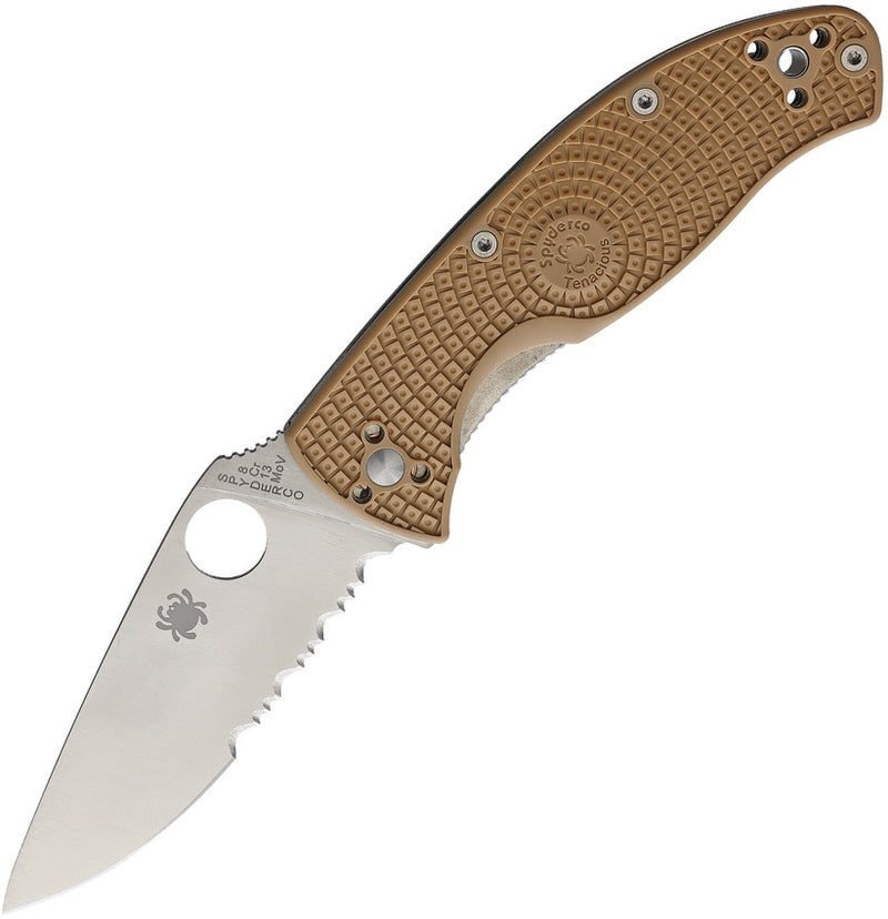 Spyderco Tenacious Linerlock Folding Knife 3.38" 8Cr13MoV Steel Blade FRN Handle 122PSTN -Spyderco - Survivor Hand Precision Knives & Outdoor Gear Store