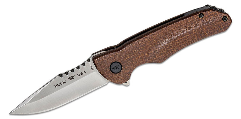 Buck Sprint Pro Folding Knife 3.125" S30V Steel Drop Point Blade Burlap Micarta Handle 841BRS1 -Buck - Survivor Hand Precision Knives & Outdoor Gear Store