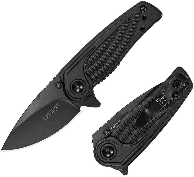 Kershaw Spoke Linerlock Folding Knife 2" Stainless Blade Black Stainless Handle KS1313BLK -Kershaw - Survivor Hand Precision Knives & Outdoor Gear Store