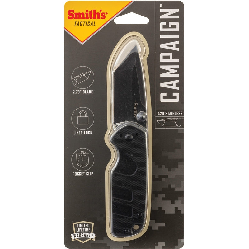 Smith's Sharpeners Campaign Folding Knife 2.75" 420 Steel Blade G10 Handle 50985 -Smith´s Sharpeners - Survivor Hand Precision Knives & Outdoor Gear Store