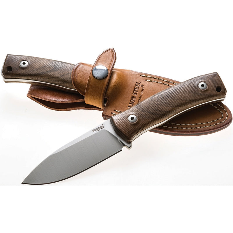 LionSTEEL M4 Fixed Knife 3.75" Satin Finish M390 Full Tang Blade Walnut Handle M4WN -LionSTEEL - Survivor Hand Precision Knives & Outdoor Gear Store