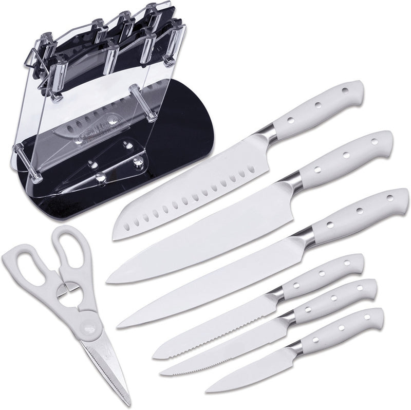 Hen & Rooster Kitchen Knife Set 3Cr13 Steel Blades Acrylic Handles I067 -Hen & Rooster - Survivor Hand Precision Knives & Outdoor Gear Store