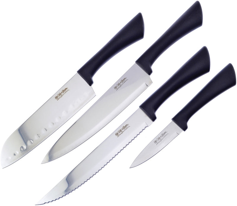 Hen & Rooster Kitchen Knife Set 440A Steel Blades Black ABS Handles I064B -Hen & Rooster - Survivor Hand Precision Knives & Outdoor Gear Store