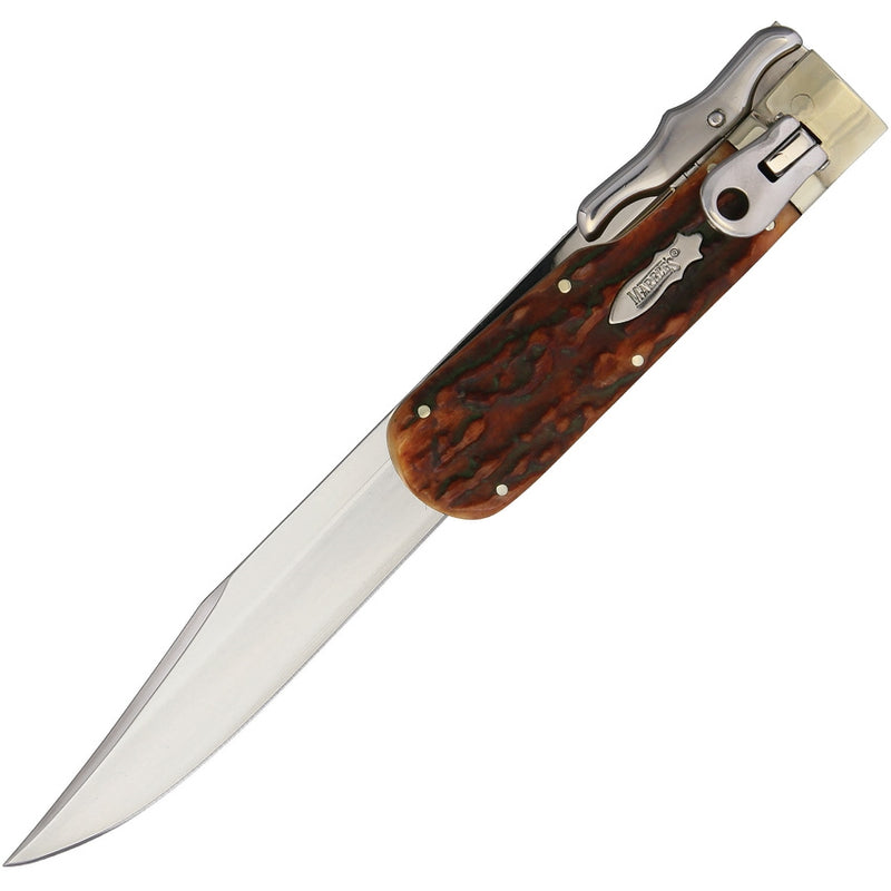 Marbles Bowie Folding Knife 4" Satin Stainless Blade Brown Jigged Bone Handle MR101 -Marbles - Survivor Hand Precision Knives & Outdoor Gear Store