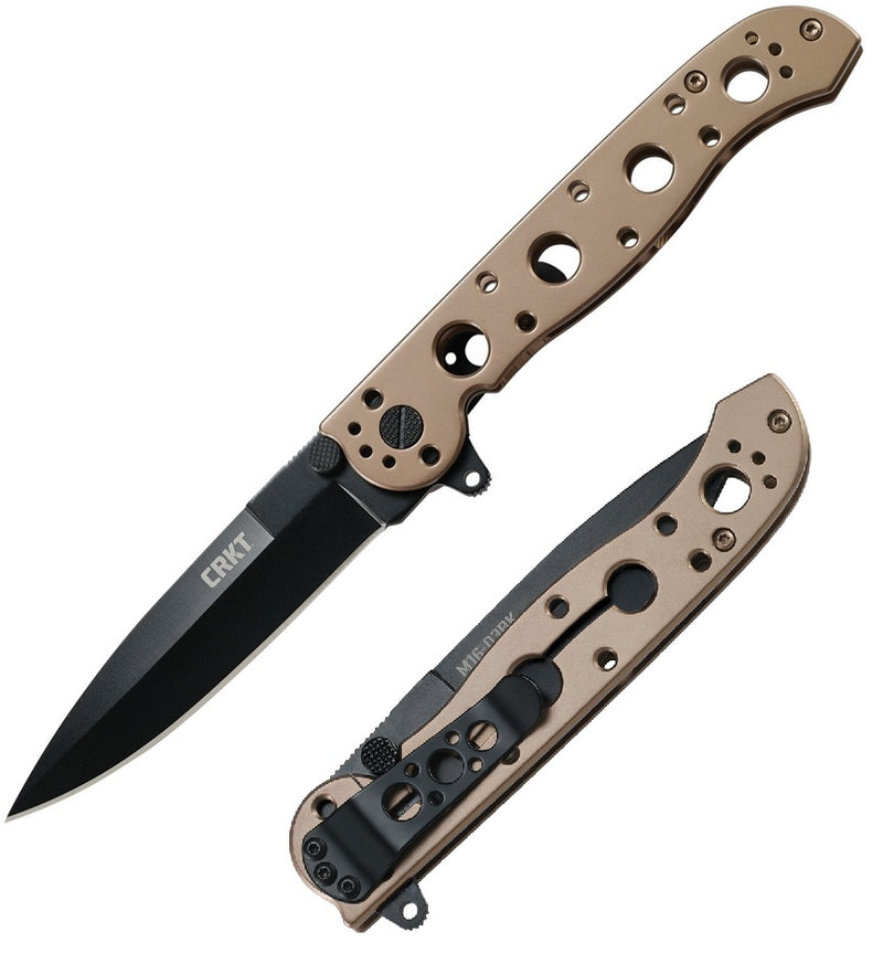 CRKT M16 03 Framelock Folding Knife 3.5" 12C27 Sandvik Steel Blade Stainless Steel Handle 03BK -CRKT - Survivor Hand Precision Knives & Outdoor Gear Store