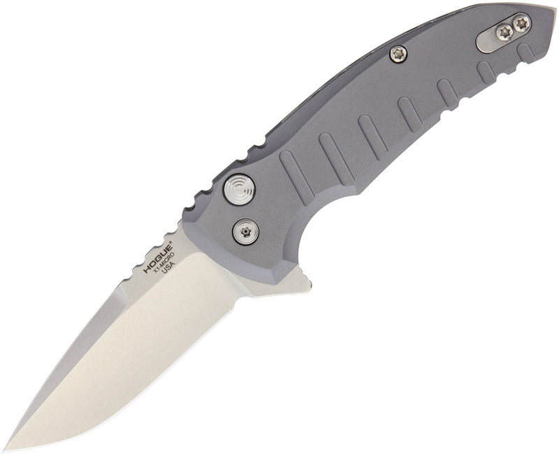 Hogue X1 Micro Button Lock Folding Knife 2.75" CPM-154 Steel Blade Aluminum Handle 24172 -Hogue - Survivor Hand Precision Knives & Outdoor Gear Store