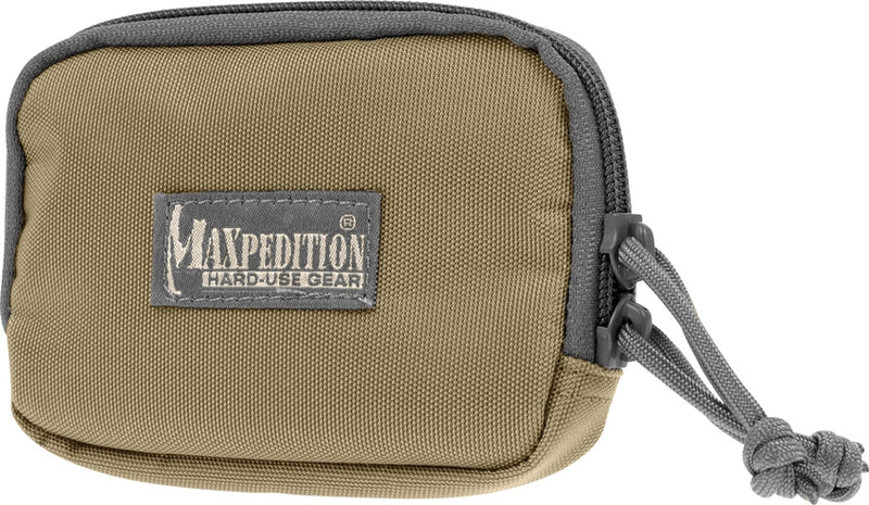 Maxpedition Hook & Loop Zipper Pocket Khaki Foliage Green Elastic Organizer 3526KF -Maxpedition - Survivor Hand Precision Knives & Outdoor Gear Store