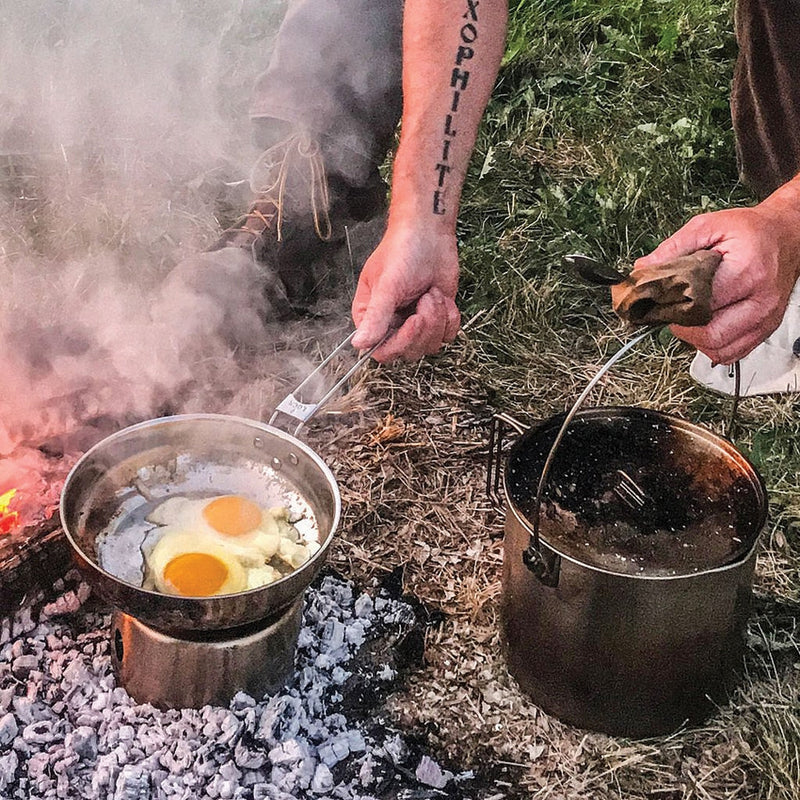 Pathfinder Bush Pot Stove 304 Food Grade Stainless One Piece Construction 5.5" Diameter 021 -Pathfinder - Survivor Hand Precision Knives & Outdoor Gear Store