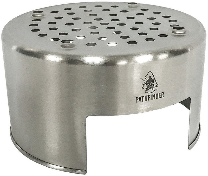 Pathfinder Bush Pot Stove 304 Food Grade Stainless One Piece Construction 5.5" Diameter 021 -Pathfinder - Survivor Hand Precision Knives & Outdoor Gear Store