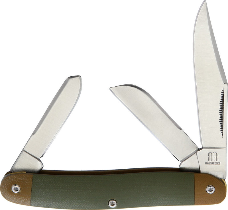 Rough Ryder Classic Pocket Knife Stainless Steel Blades Green/Tan G10 Handle 2147 -Rough Ryder - Survivor Hand Precision Knives & Outdoor Gear Store