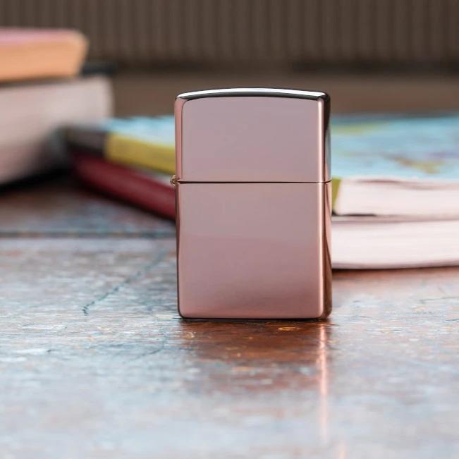 Zippo Classic Rose Gold High Polish All Metal Construction Dimensions: 1.44" x 2.25" 14818 -Zippo - Survivor Hand Precision Knives & Outdoor Gear Store